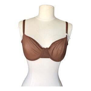 Aerie Smoothez Mesh Unlined Balconette Bra Brown Size Women's Size 36D NWT